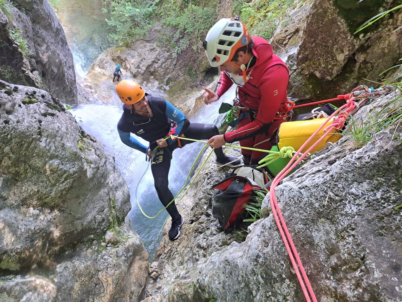 Advanced Canyoning Training in the French Alps
